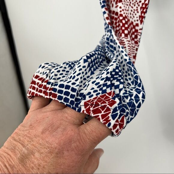 ANTHROPOLOGIE Hei Hei Blue & Red Printed Nouveau Harem Jogger Pants - Picture 7 of 15